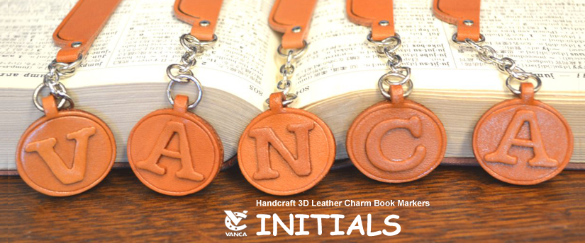 handcrafted leather desk item charm bookmarks