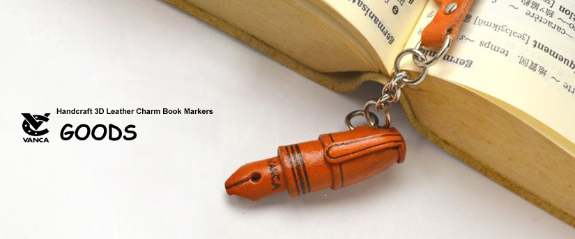 handcrafted leather desk item charm bookmarks