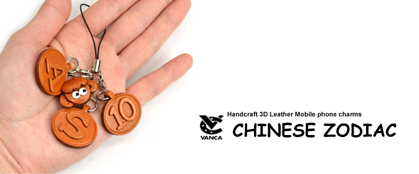 handcrafted leather desk item animal ring charm