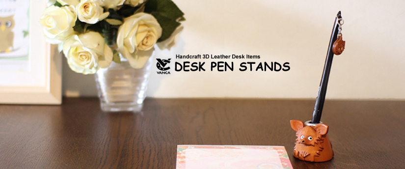 handcrafted leather desk item desk pen stands