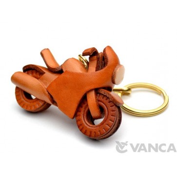 Racing Bike Leather Keychain(L)