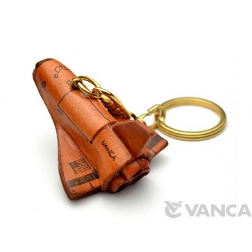 Space Shuttle Leather Keychain(L)