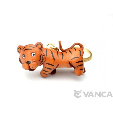 Tiger Leather Keychain(L)