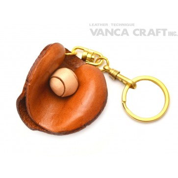 Catcher's mitt Leather Keychain(L)