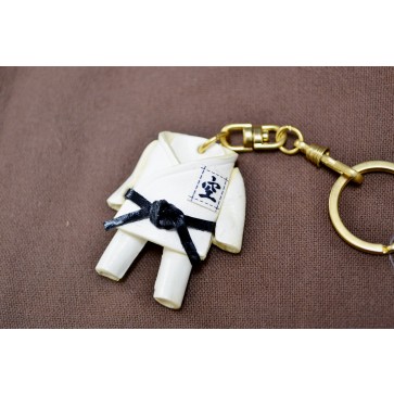 Karate Gi Uniform Leather Keychain(L)