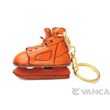 Ice Skate Shoe Leather Keychain(L)