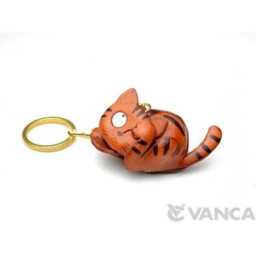 Cat Leather Keychain(L)