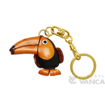 Toucan Bird Leather Keychain(L)