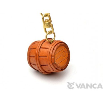 Barrel Leather Keychain(L)