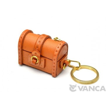 Treasure Chest Leather Keychain(L)