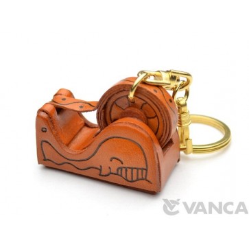 Tape Dispenser Leather Keychain(L)