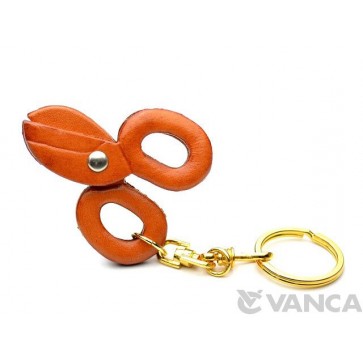 Scissors Leather Keychain(L)