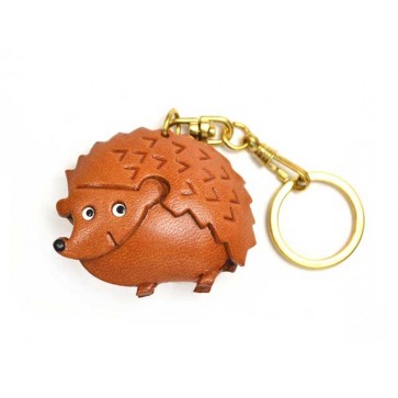 Hedgehog Leather Keychain(L)