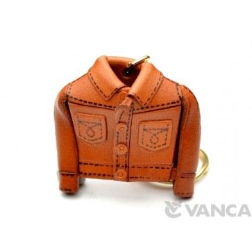 Jeans Jacket Leather Keychain(L)