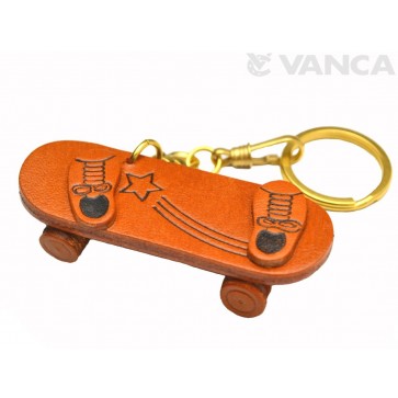 Skate Board Leather Keychain(L)