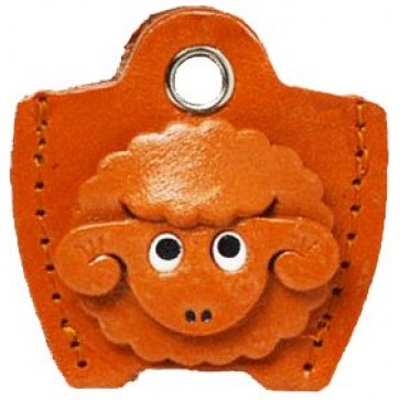 Leather Key Cover Cap Keychain Sheep
