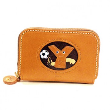Soccer Y Handmade Genuine Leather Animal Business Card Case #26183