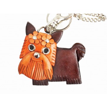 Yorkshire Terrier Handmade Leather Dog/Bag Charm 