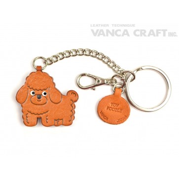 Toy Poodle Leather Ring Charm #26074