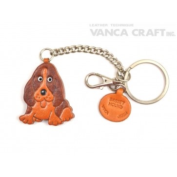 Basset Hound Leather Ring Charm #26055