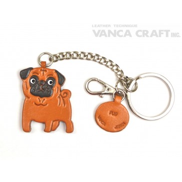 Pug Leather Ring Charm #26069