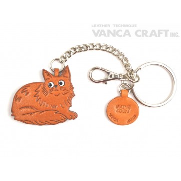 Maine Coon Leather Ring Charm #26078