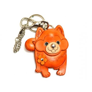 Akita Dog Leather Dog/Bag Charm