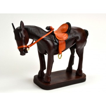 Leather Ornament Horse:Black 