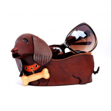 Dachshund Handmade Leather Eyeglasses Holder/Stand #26204