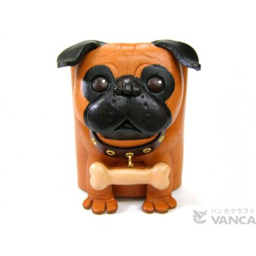 Pug Handmade Leather Dog Eyeglasses Holder/Stand #26211