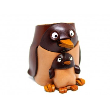 Penguin Handmade Leather Eyeglasses Holder/Stand #26217