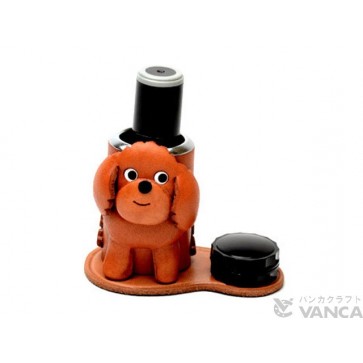 Toy Poodle Leather Seal Stand #26299