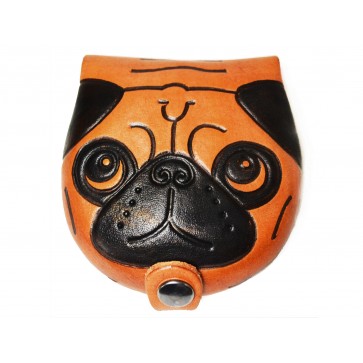 Pug Handmade Genuine Leather Animal Coin case/Purse #26276