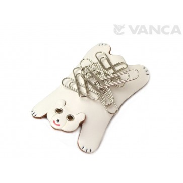 White Bear Leather Magnet Clip holder #26252