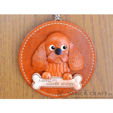 American Cocker Spaniel Leather Wall Deco