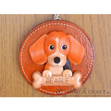 Beagle Leather Wall Deco