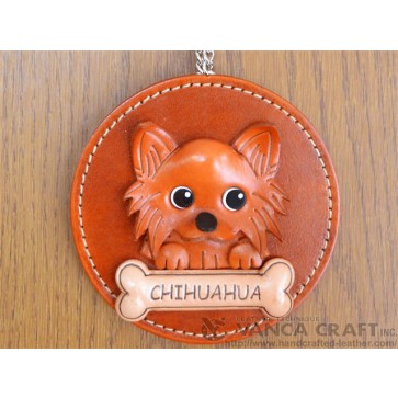 Chihuahua Long Haird Leather Wall Deco