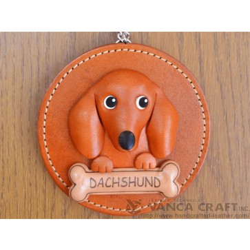 Dachshund Leather Wall Deco