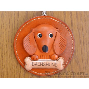 Dachshund Long Hair Leather Wall Deco