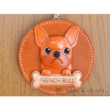 French Bulldog Leather Wall Deco