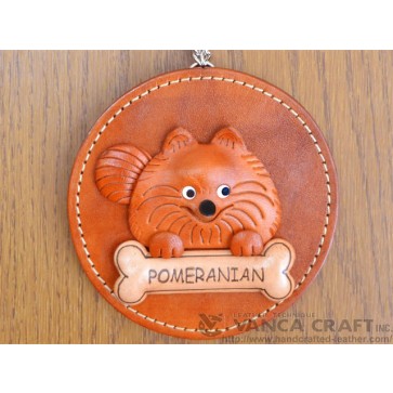 Pomeranian Leather Wall Deco