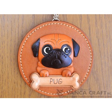 Pug Leather Wall Deco