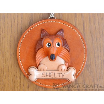 Shetland Sheepdog Leather Wall Deco