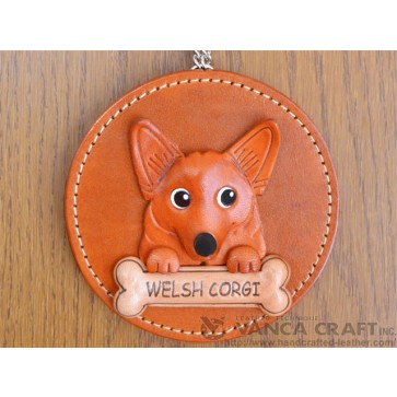 Welsh Corgi Leather Wall Deco