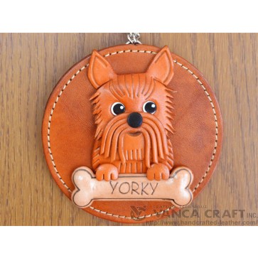 Yorkshire Terrier Leather Wall Deco