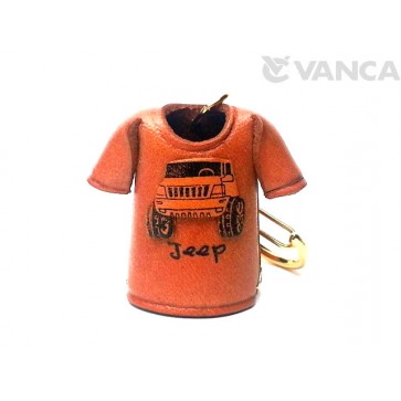 Jeep T-shirt Leather Keychain