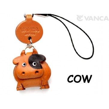 Cow Japanese Leather Cellularphone Charm Animal