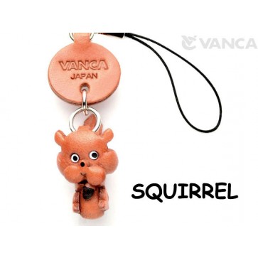 Squirrel Japanese Leather Cellularphone Charm Animal