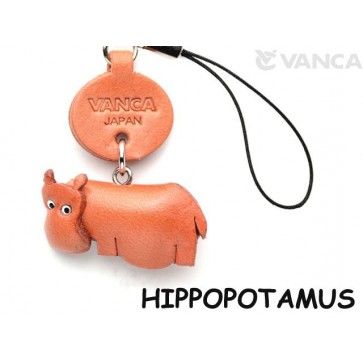 Hippopotamus Japanese Leather Cellularphone Charm Animal