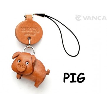 Pig Japanese Leather Cellularphone Charm Animal